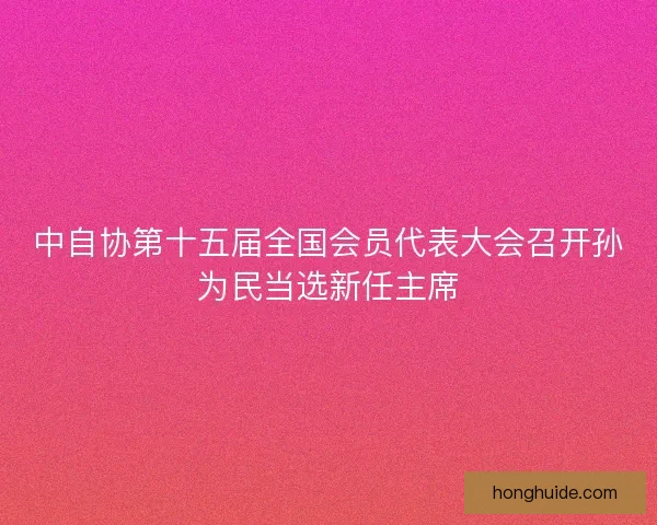 中自协第十五届全国会员代表大会召开孙为民当选新任主席 中自协第十五届全国会员代表大会召开孙为民当选新任主席
